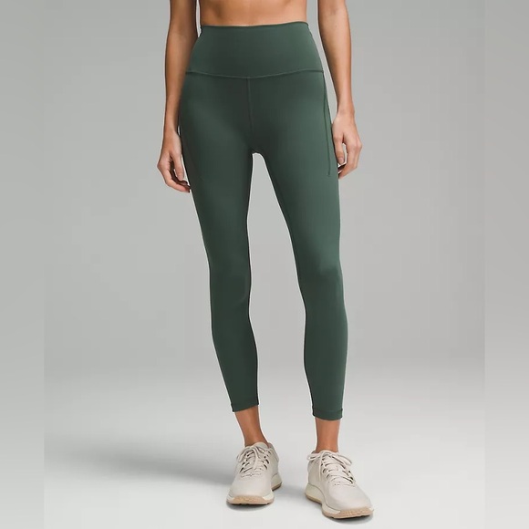 Wunder Train High-Rise Tight with Pockets 25" in Dark Forest - Picture 2 of 8